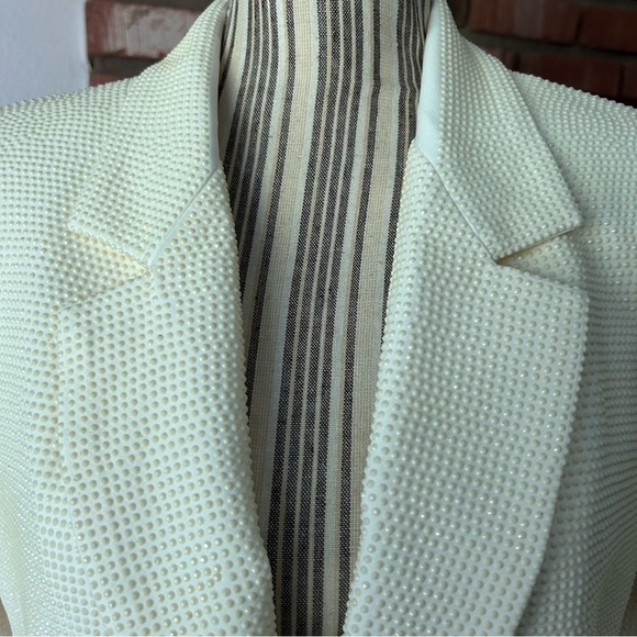 NWT RTA Denim Sasha Studded Blazer in White Stone Sz S - Picture 6 of 16